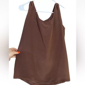 Brown St John’s sleeveless blouse size small